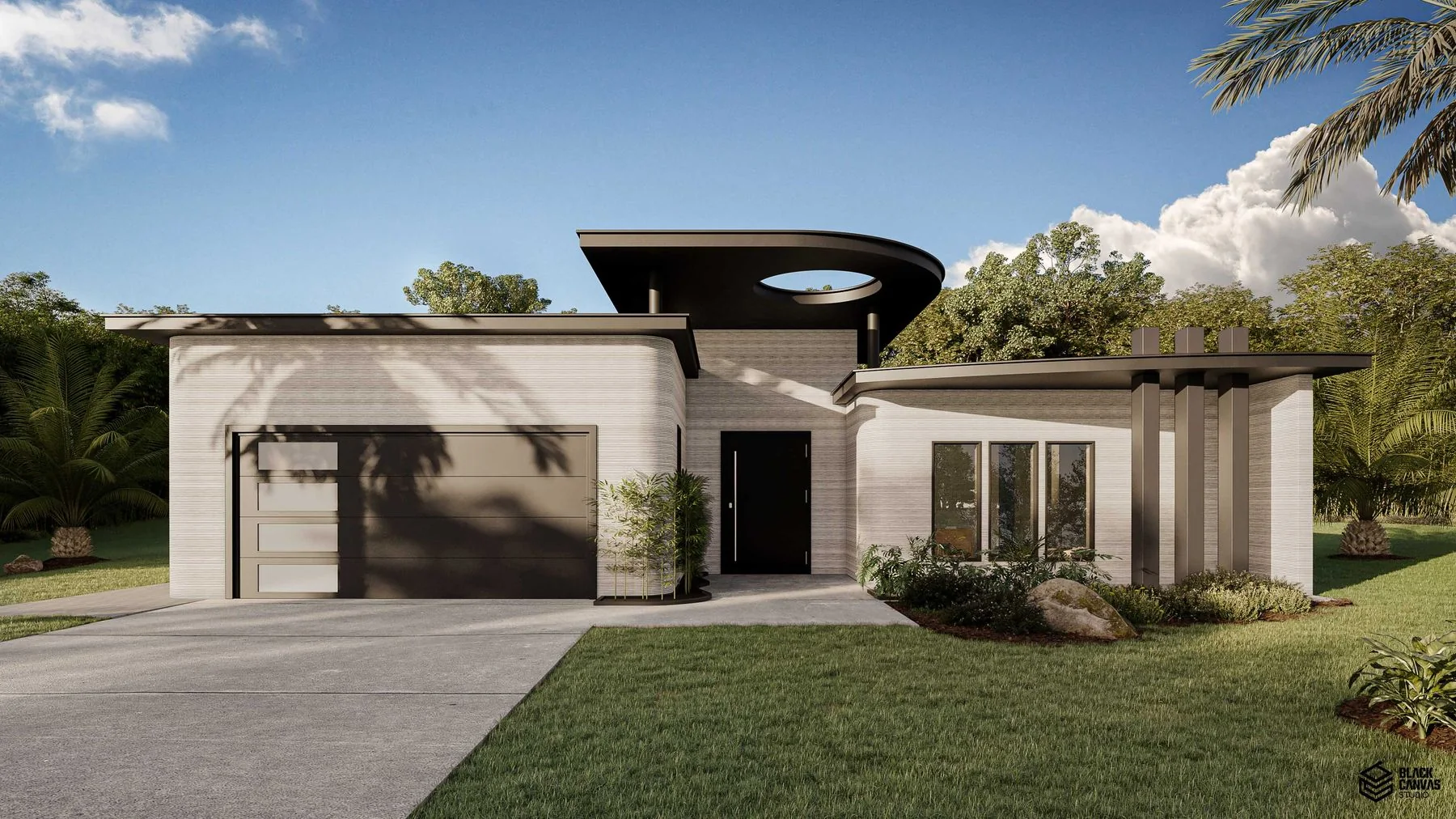 Gaia model rendering, front exterior
