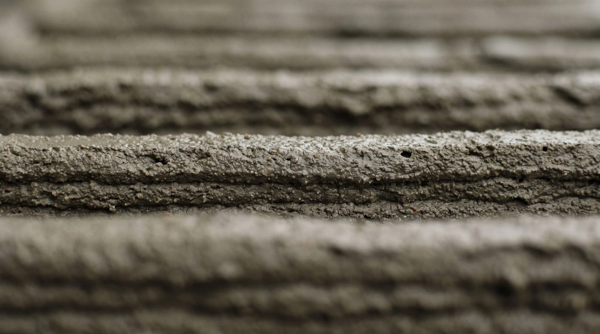 Macro of printed concrete layers