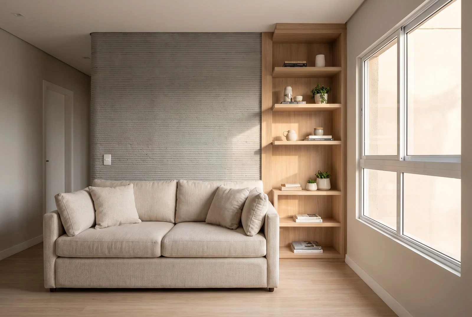 Millenium model rendering, living room