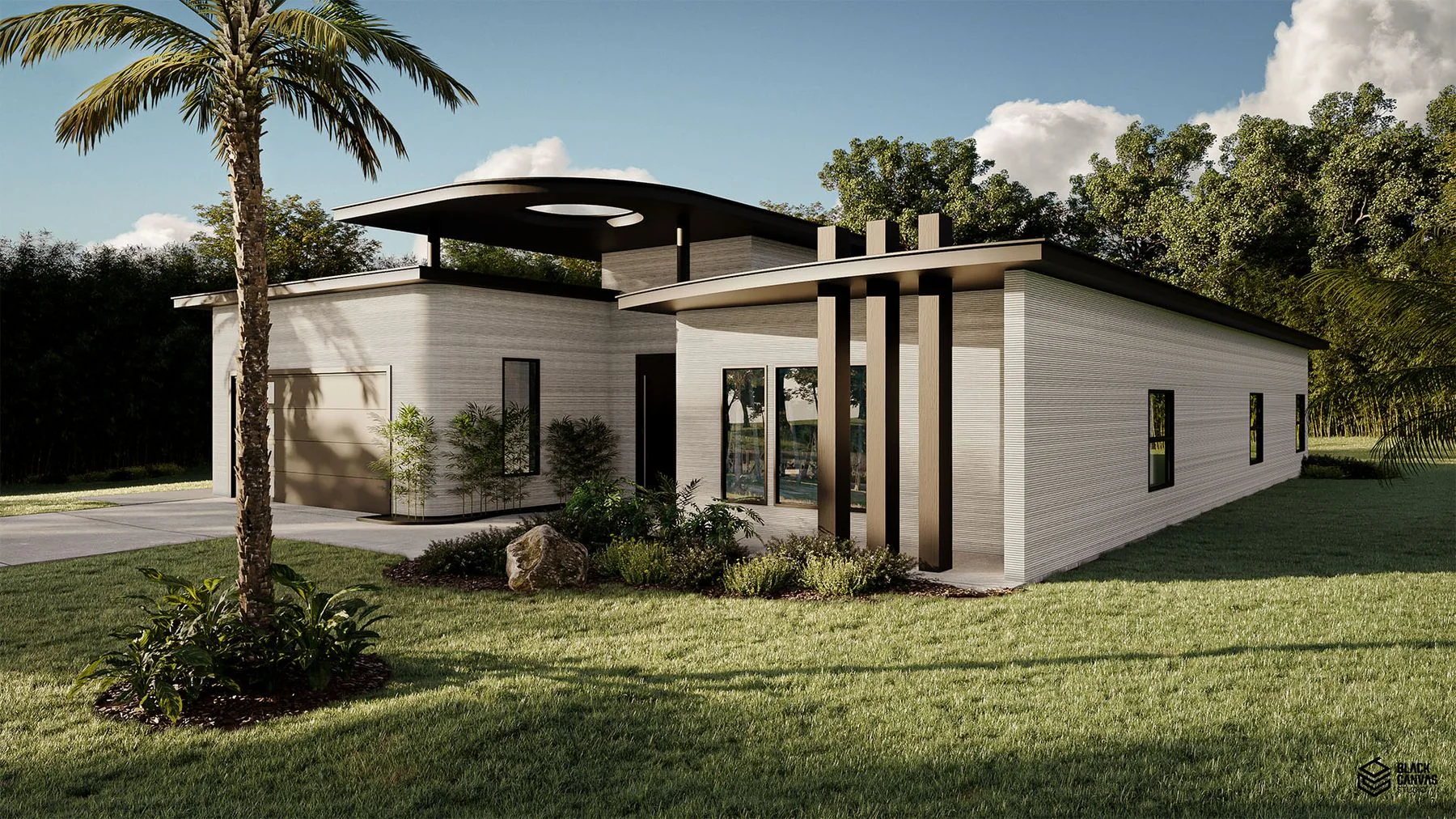 A 3D printed home, printed with ProBuild3D technology